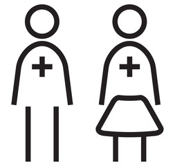 WC Pictogram isolated white background