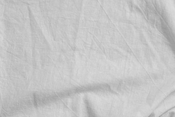White Crumpled Linen Background
