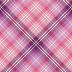 Seamless pattern in great pink, white, light and dark violet  colors for plaid, fabric, textile, clothes, tablecloth and other things. Vector image. 2
