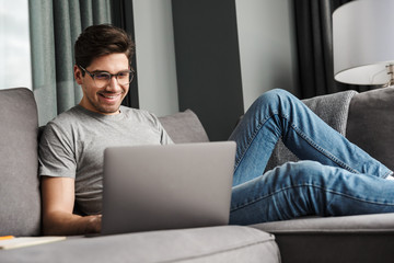 Portrait of an attractive young bearded man