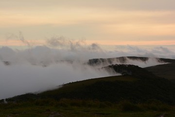 thick fog over mount Roraima Brazil