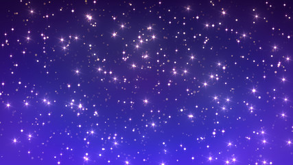 illumination neon space star particle flash light 3D illustration abstract background