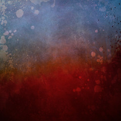red and blue grunge background with splatters