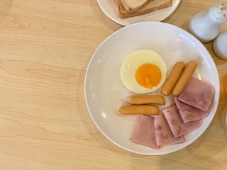 fried egg on a plate