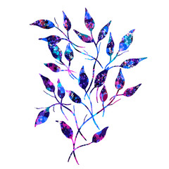 abstract leaves on a white background