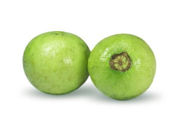 Guava fruit isolated on the white background