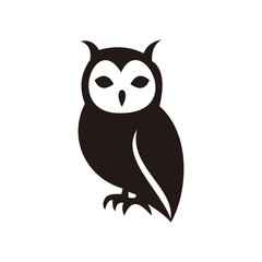 Owl bird vector icon illustration sign