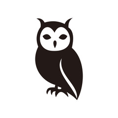 Fototapeta premium Owl bird vector icon illustration sign