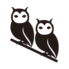 Owl bird vector icon illustration sign