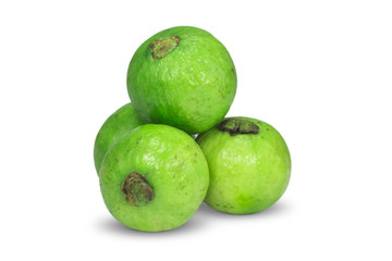 fresh guava fruit isolated on white background