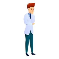 Fototapeta premium Doctor thinking icon. Cartoon of doctor thinking vector icon for web design isolated on white background