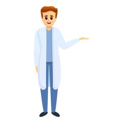 Young podiatrist icon. Cartoon of young podiatrist vector icon for web design isolated on white background