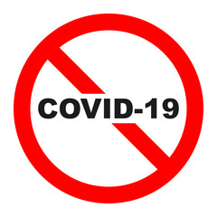 Stop coronavirus red sign. No covid-19 sign