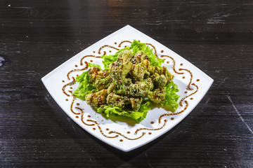 beautifully designed food on a plate Board