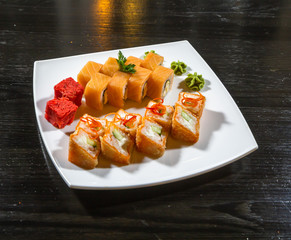 beautifully designed food on a plate Board