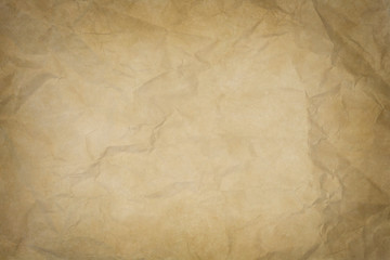 wrinkled and yelloswish paper texture or background