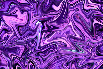 Fototapeta premium Purple liquid marbling paint swirls background. Fluid painting abstract texture.