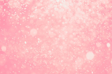 Glitter bokeh of light pink background.Abstract blurred light