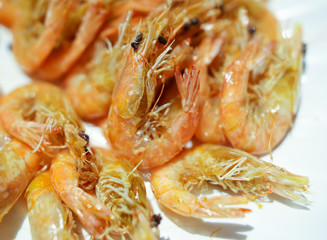 Shrimp cooked according to a special recipe.