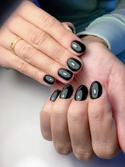 manicure design in a beauty salon
