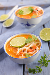 chinese noodles soup with spicy