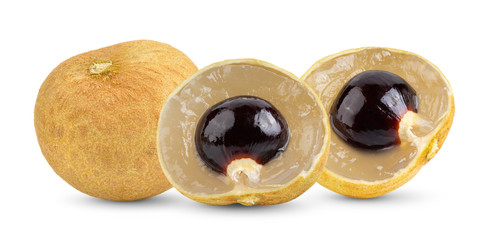 fresh longan isolated on white background