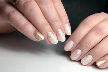 manicure design in a beauty salon
