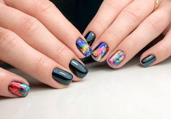 manicure design in a beauty salon