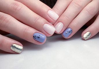 manicure design in a beauty salon