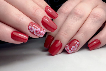 manicure design in a beauty salon