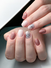 manicure design in a beauty salon