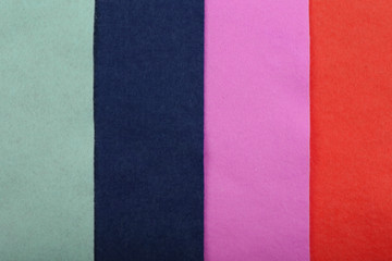 background of felt fabric of different colors