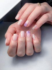 manicure design in a beauty salon