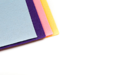 background of felt fabric of different colors