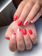 manicure design in a beauty salon