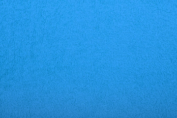 Smooth texture of blue towel close up