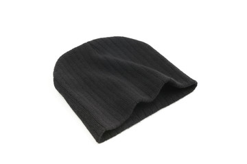 black hat close up on a white background