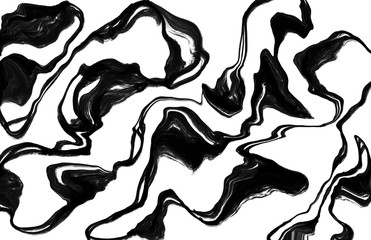 Abstract minimal black and white inked fluid liquid background 