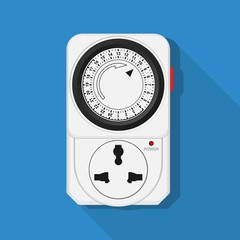 Naklejka premium Electrical AC Timer Plug Socket Switch Control