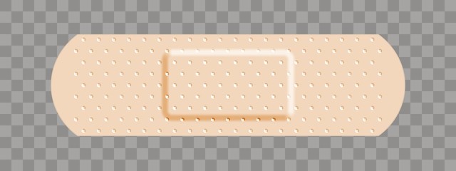 Beige adhesive bandage sticker mock up