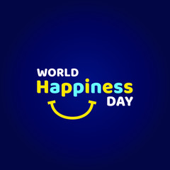 World Happiness Day Vector Design
