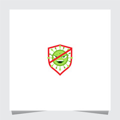 Shield to Stop Corona Virus Logo Inspirations Template