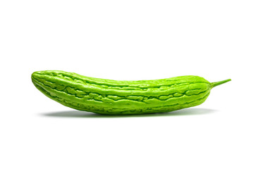  Bitter melon gourd isolated on white background.