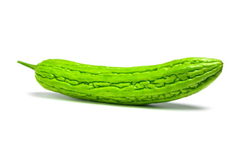  Bitter melon gourd isolated on white background.