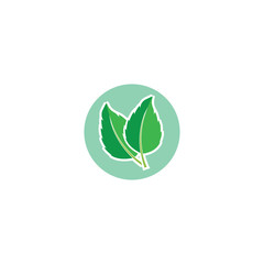 Leaf Mint Logo Template vector symbol