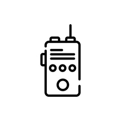Walkie Talkie Radio Line Icon vector illustration.