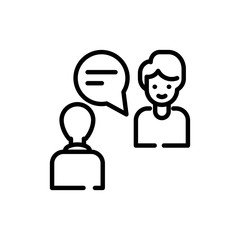 Counseling Line Icon vector illustration.