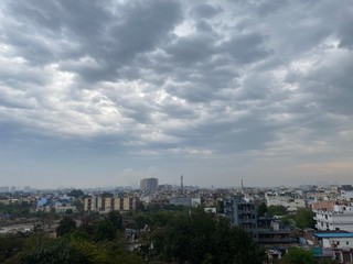 time lapse clouds over the city