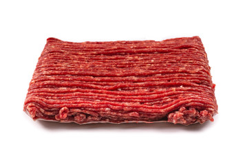 Chopped meat  isolated on white background.