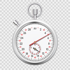 Naklejka premium Realistic chronometer isolated on white background